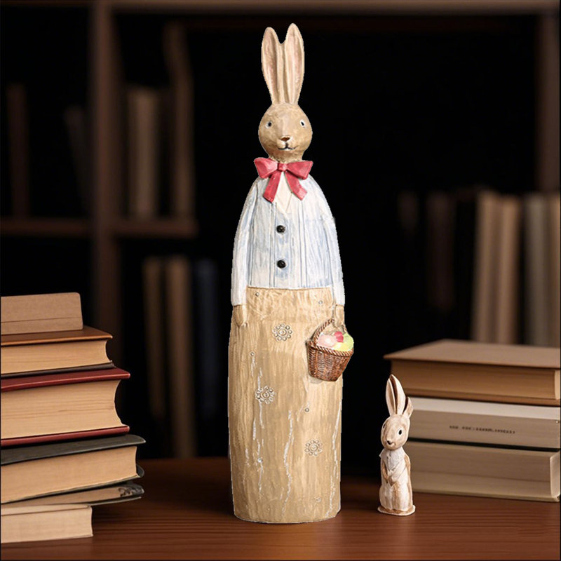Easter Bunny Decorations Couple Rabbit, Spring Easter Bunny Figurine