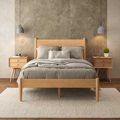 Ashlie Wood Platform Bed