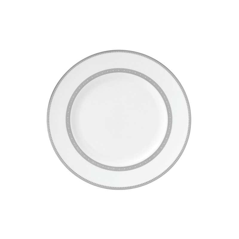 Assiette plate 10,7 po Vera Wang Lace, Argent