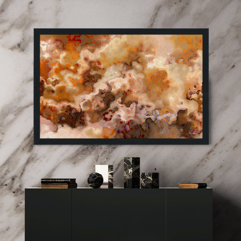 « if i pourrait », reproduction d’art, H 33,5 po x l 49,5 po x P 1 po, Cadre espresso