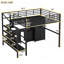 Lit mezzanine en métal avec garde-robe