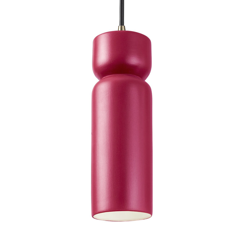 Luminaire suspendu simple en forme de sablier Breeona, Cerise, Laiton antique
