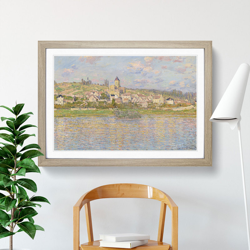 Vetheuil in Summer Vol.1 by Claude Monet - Picture Frame Painting, 48cm H x 65cm W x 2cm D, Oak Framed