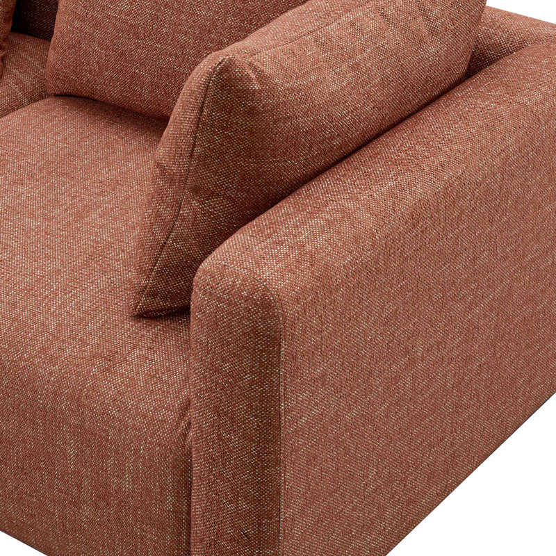 Gainsborough Loveseat, Sedona Red Textured, Natural Wood