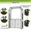 Arche de jardin en métal robuste avec barrière verrouillable, treillis et tonnelle d'extérieur pour plantes grimpantes, mariage, patio et arrière-cour - l 59 po x P 16 po x H 95 po, noir