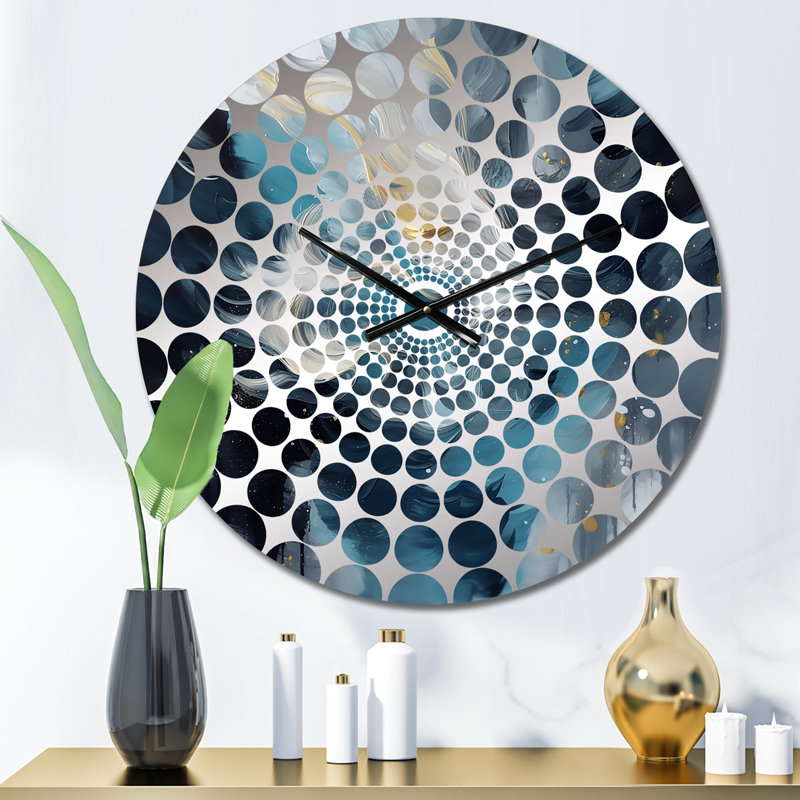Rouba - Horloge murale peinture abstraite, Médium