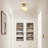  Buckminster 1 - Light 9.4" Schoolhouse Semi-Flush Mount Ceiling Light, Vintage Milk Glass Single Hanging Lamp for Hallway -1380074498