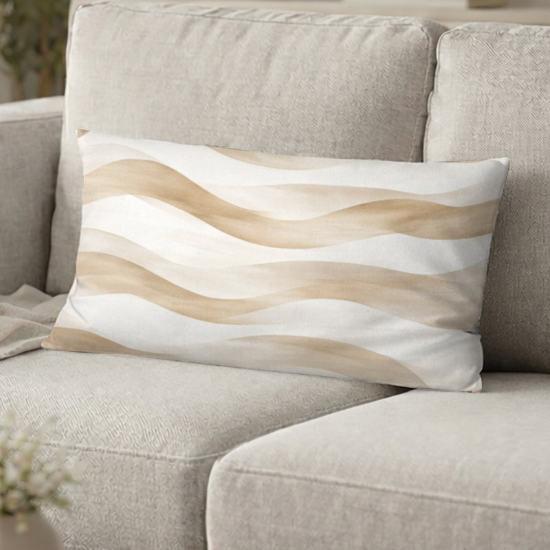 Coussin Coastal - Coussin rayé Dune Calm, 12"H x 20"W