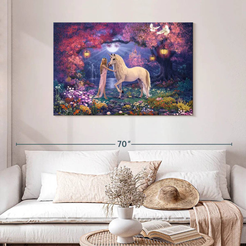Kelan Unicorn Garden II, H 30 po x l 45 po