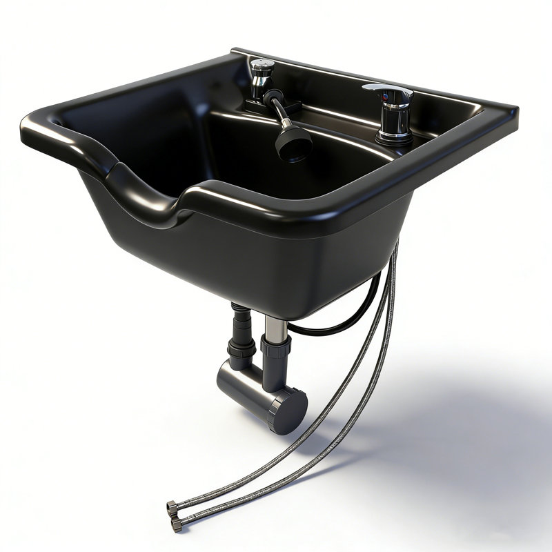 Shampooing pour salons, lavabo à fixation murale avec brise-vide