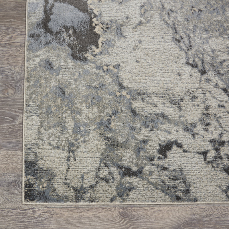 Tapis gris contemporain Ashli, Rectangle 7 pi x 10 pi