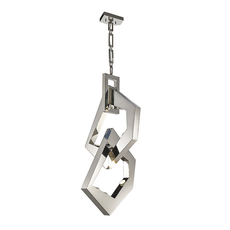 Turk 8 - Light Silver Geometric Pendant