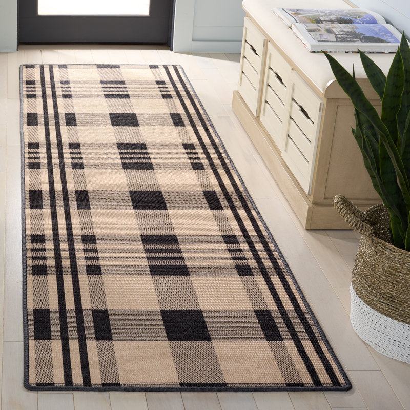 Natural Fiber 157 Sisal Pile Plaid Rug, Runner 2'6" x 8'