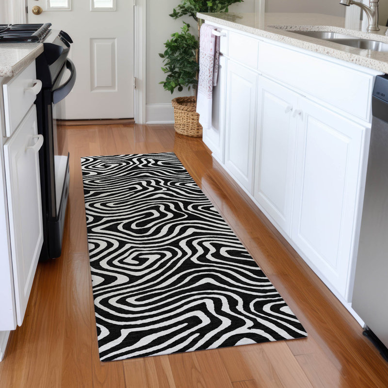 Premium Machine Washable Colmenero AMF1020 Swirls Rug, Runner 2'3" x 7'6"