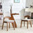 Solid Wood Dining Chairs with Hollowed Ergonomic Backrest