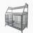 Large Pet Cage With Storage Rack, Drawers With Stainless Steel Food And Water Basins, Double-Layer Storage Rack Made Of Iron Frame And MDF Material, Sturdy, Exquisite, And Practical (Black+Smoke Gray)-119747654