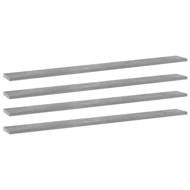 Tablettes flottantes étagères murales, Gris béton, H 0,6 po x l 39,4 po x P 3,9 po