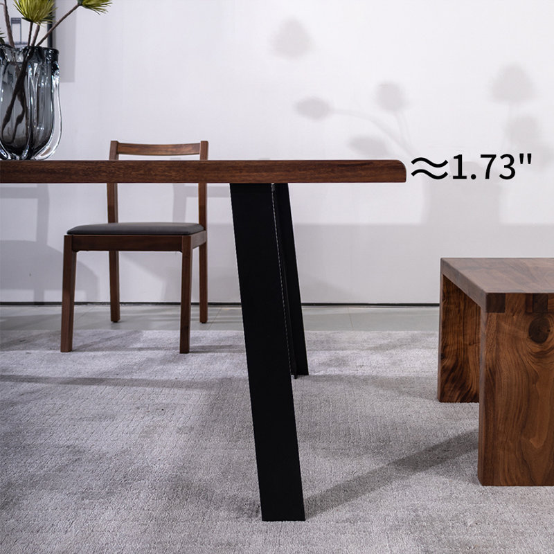 Nordic style modern all solid wood dining table, 29.5"H x 86.6"L x 37.4"W