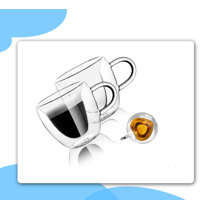  JoyJolt Awake! Grogu Coffee Mug Set of 2 Double Wall Mug.  13.5oz Large Espresso, Cappuccino or Latte Cup. Mandalorian Star Wars Mugs,  Insulated Coffee Mug, Clear Glass Cups Coffee Cup Set 