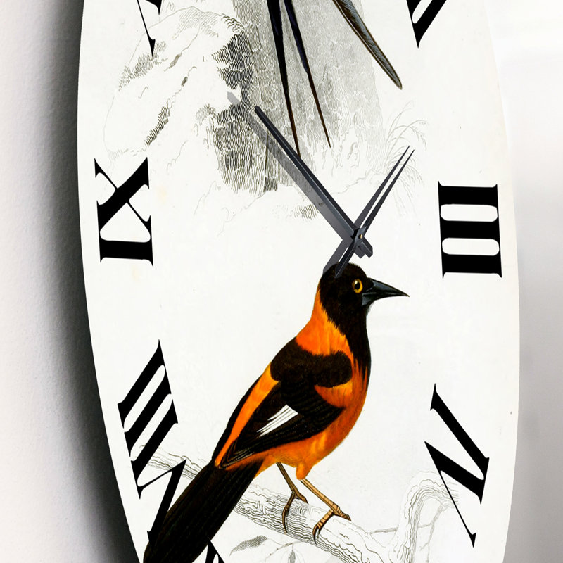 Vintage Bird II - Horloge murale traditionnelle, Petit