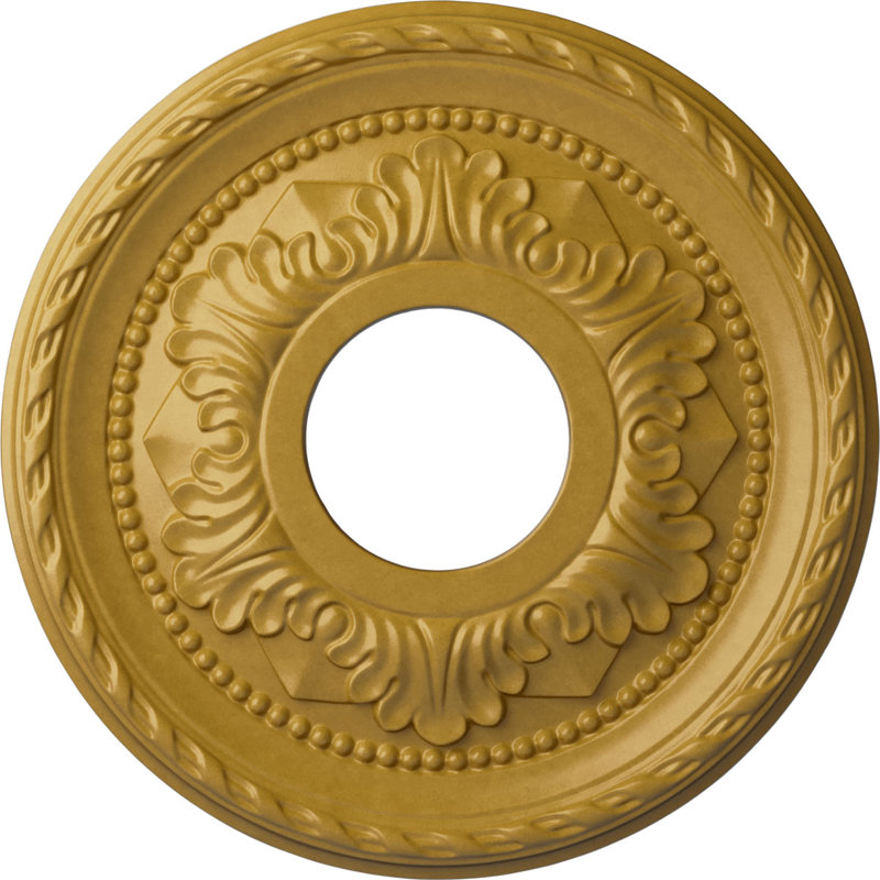 Médaillon de plafond H 12,13 po x l 12,13 po x P 1 po Palmetto, Or iridescent