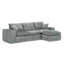 Canapé modulaire moderne 107 po avec méridienne réversible de 107 po Boucle