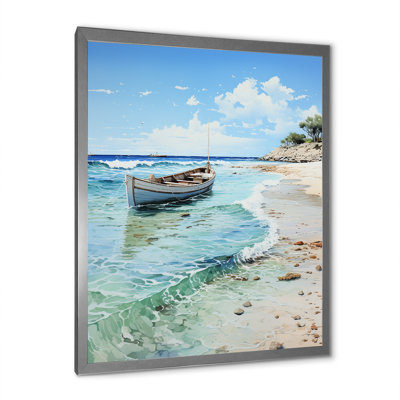 «Beach Photo Serene Shores V», reproduction d'un seul cadre photo sur toile