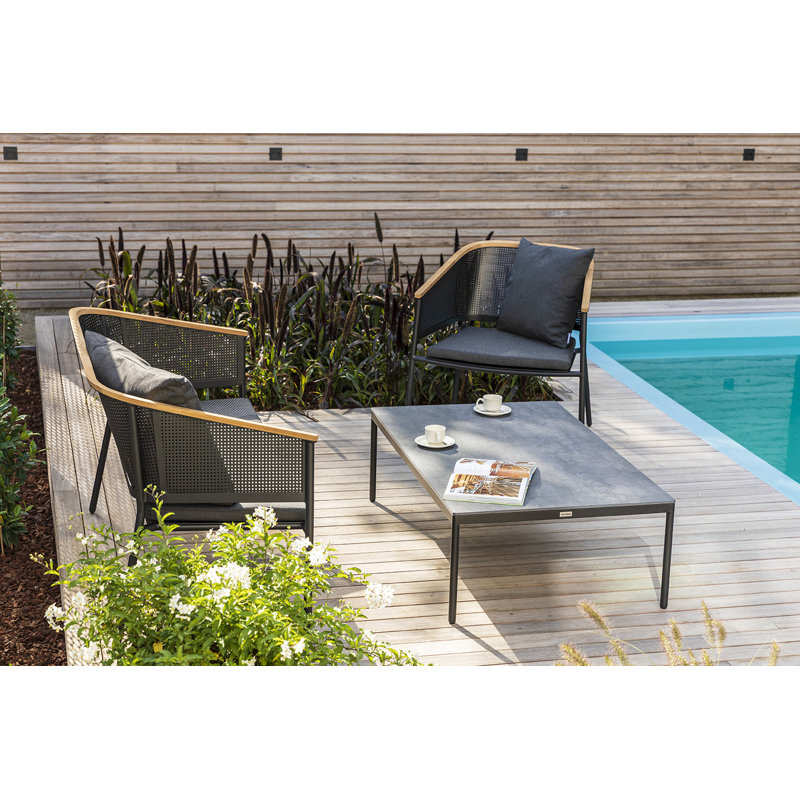 Riad Outdoor 2 - Seat Loveseat, Canvas Natural, White