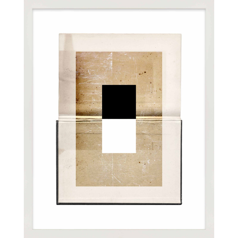 Construction 4 Print by Eleni Psyllaki For Paradissi Digital Art, White Framed, 25" H x 20" W  x 1.25" D