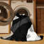 Tapis géométrique noir et moderne lavable à la machine Bensonhurst - Reliure noire-1090203922