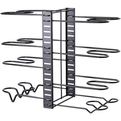 8 Tier Pot Pan Organizer Rack, Expandable Pots Pans Holder
