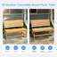 Banc de pique-nique convertible 2-en-1 résistant aux intempéries avec trou de parasol pour cour arrière, porche, patio, terrasse (ensemble de 2 ensembles)-131983775