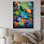 «Eugie Green Blue Succulents Succulent Paradise II», reproduction sur toile