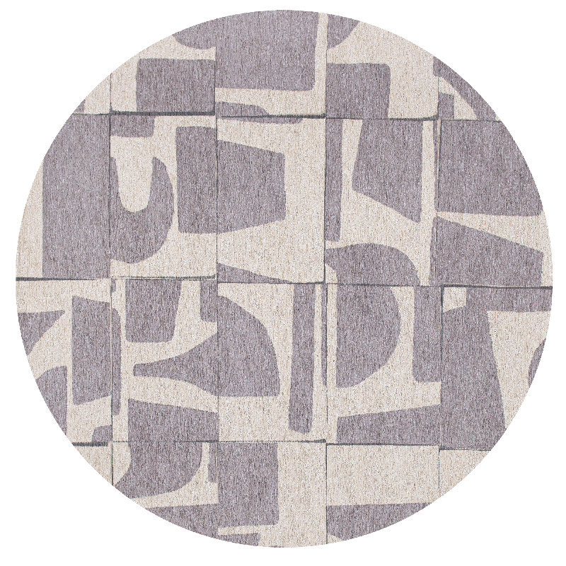Abstract Recycled P.E.T Area Rug, Round 140cm