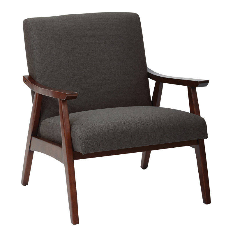 Fauteuil en polyester l 26,5 po Daygen, Polyester gris anthracite Klein
