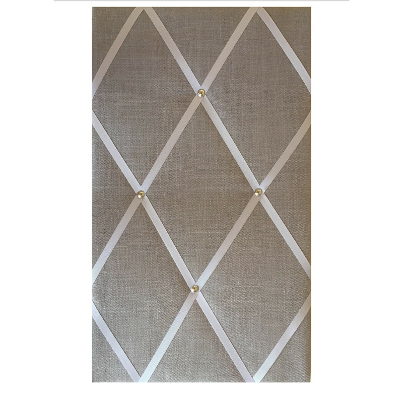 Fabric Covered, Light Grey/Chrome, 48cm H x 28cm W