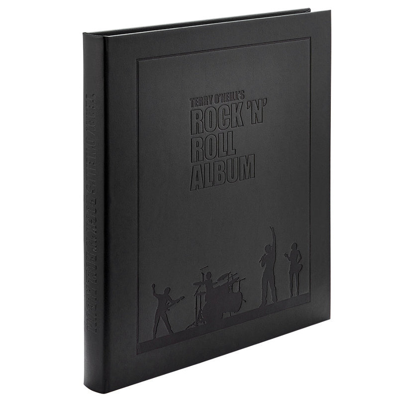 Graphic Image Terry O'Neill's Rock N Roll Album Coffee Table Book, Leather, Black