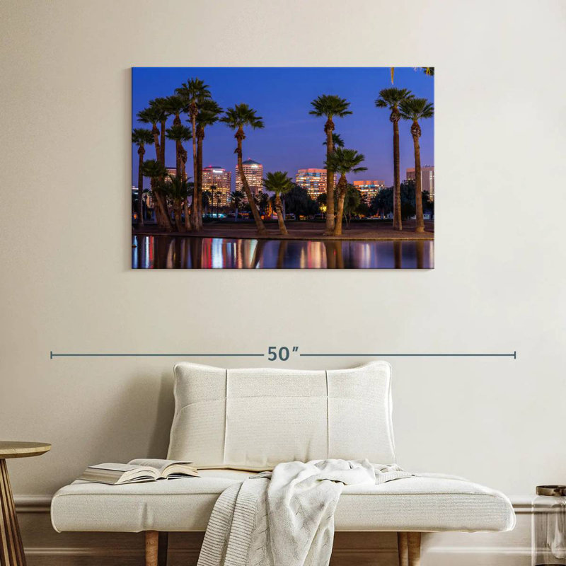 Ravi Night Palms In Phoenix, 26" H x 39" W