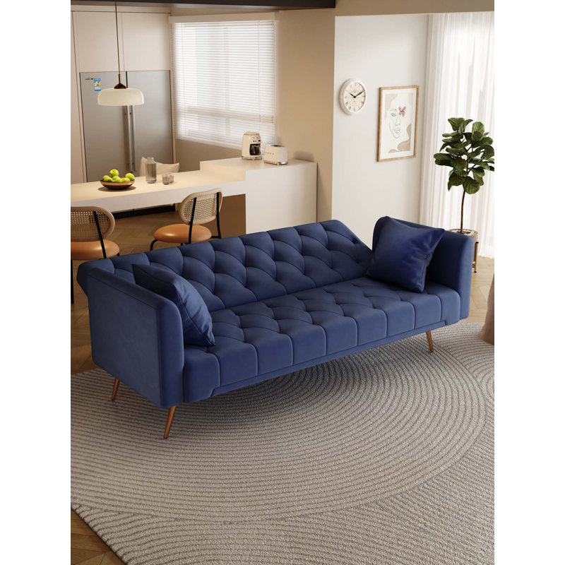Canapé-lit double 71 po, Bleu