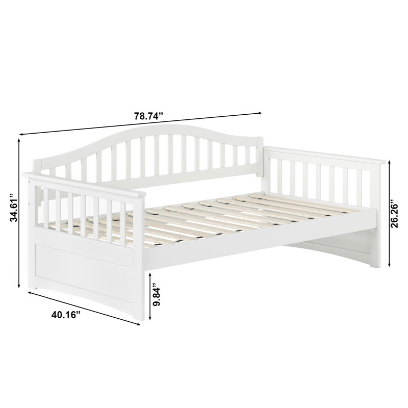 Lit de jour en bois Mission, White