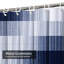 Rideau de douche à motif abstrait géométrique indigo bleu marine avec 12 crochets-1832161207