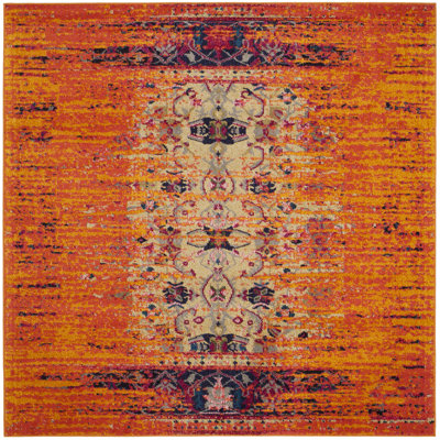 Hertzler Oriental Orange / Multi Area Rug