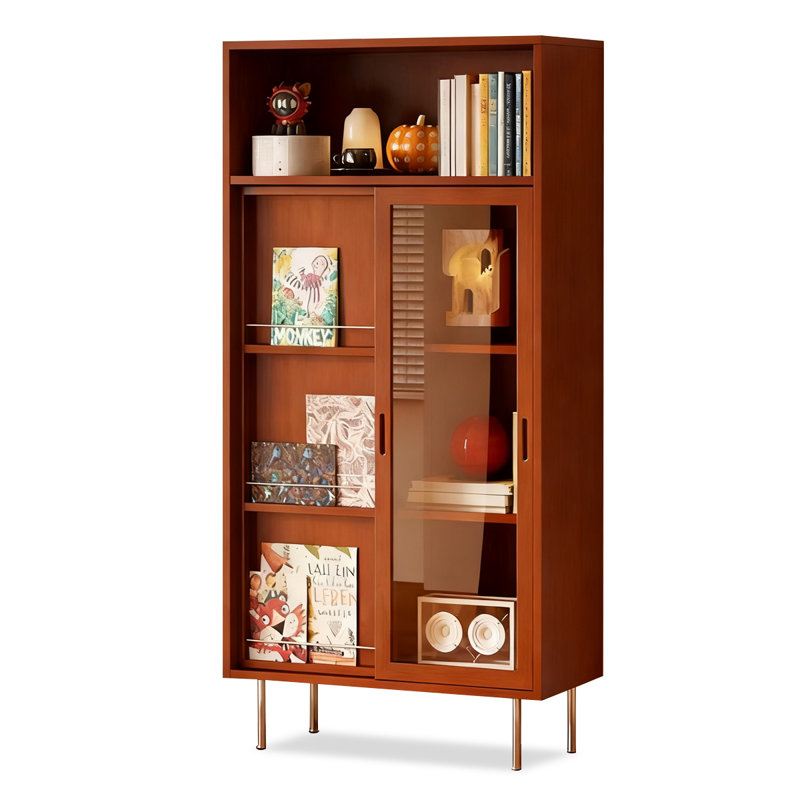 Cerise Solid  Wood Display Cases, 54.33" H x 34.65" W x 15.35" D