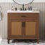 Meuble-lavabo en rotin avec lavabo en céramique-129777625