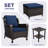 5-piece Patio Rattan Conversation Set With Side Table-795484164