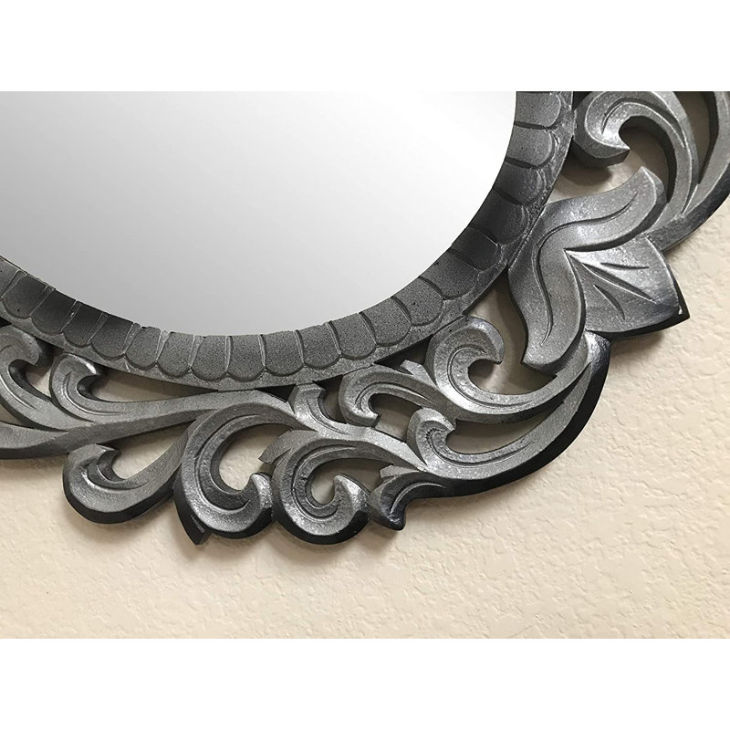 Wood Flat Wall Mirror