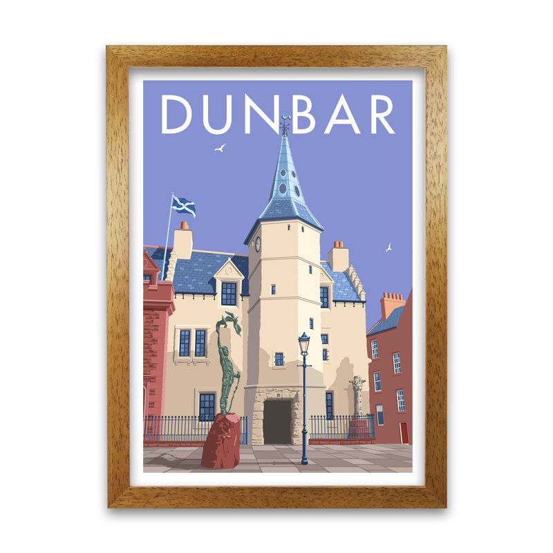 Scotland Dunbar by Stephen Millership - Print, Oak, 59.4 cm H x 42 cm W x 5 cm D