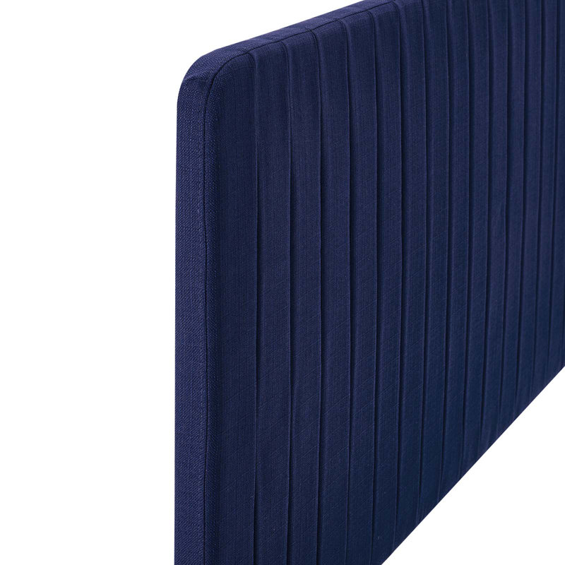 Royal Blue Twin Upholstered Tufted Fabric Headboard