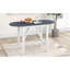 Ensemble de table de salle à manger à hauteur de comptoir en bois 3 pièces avec 2 chaises rembourrées pour une petite place-133403904-133403906-133403908-133403909