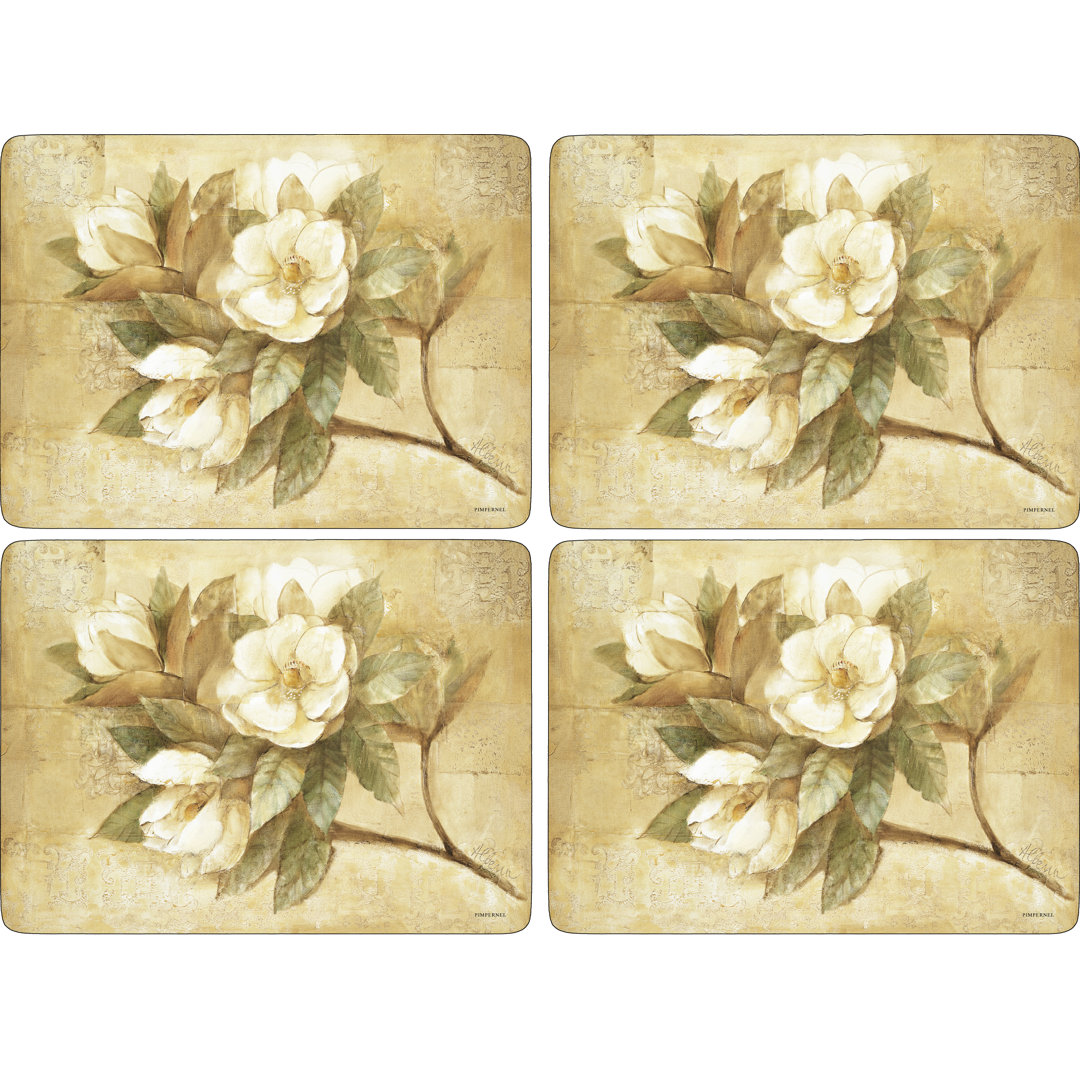 Pimpernel Sugar Magnolia Placemats 15.7 X 11.7" (Set of 4) Pimpernel